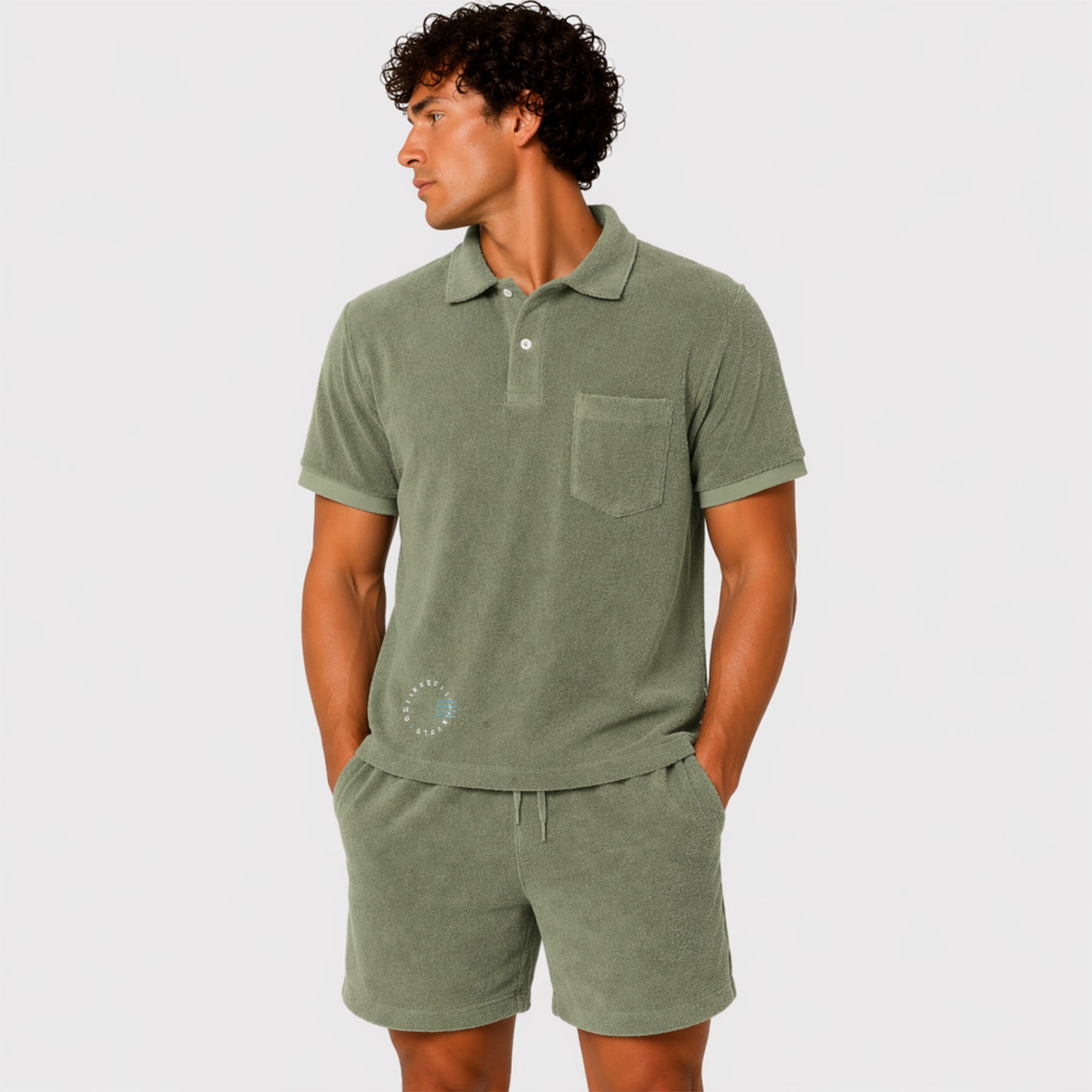 Polo éponge avec poche