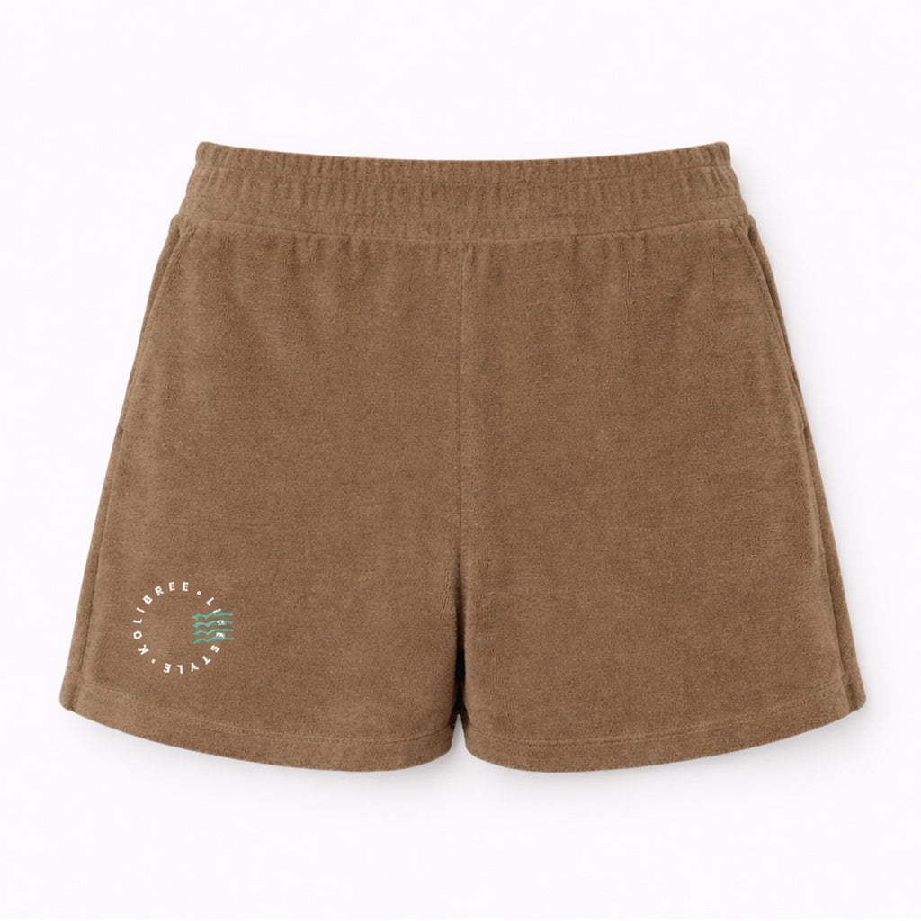 Short éponge Coffee femme