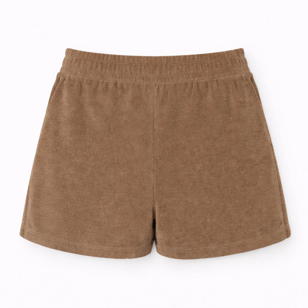 Short éponge Coffee femme