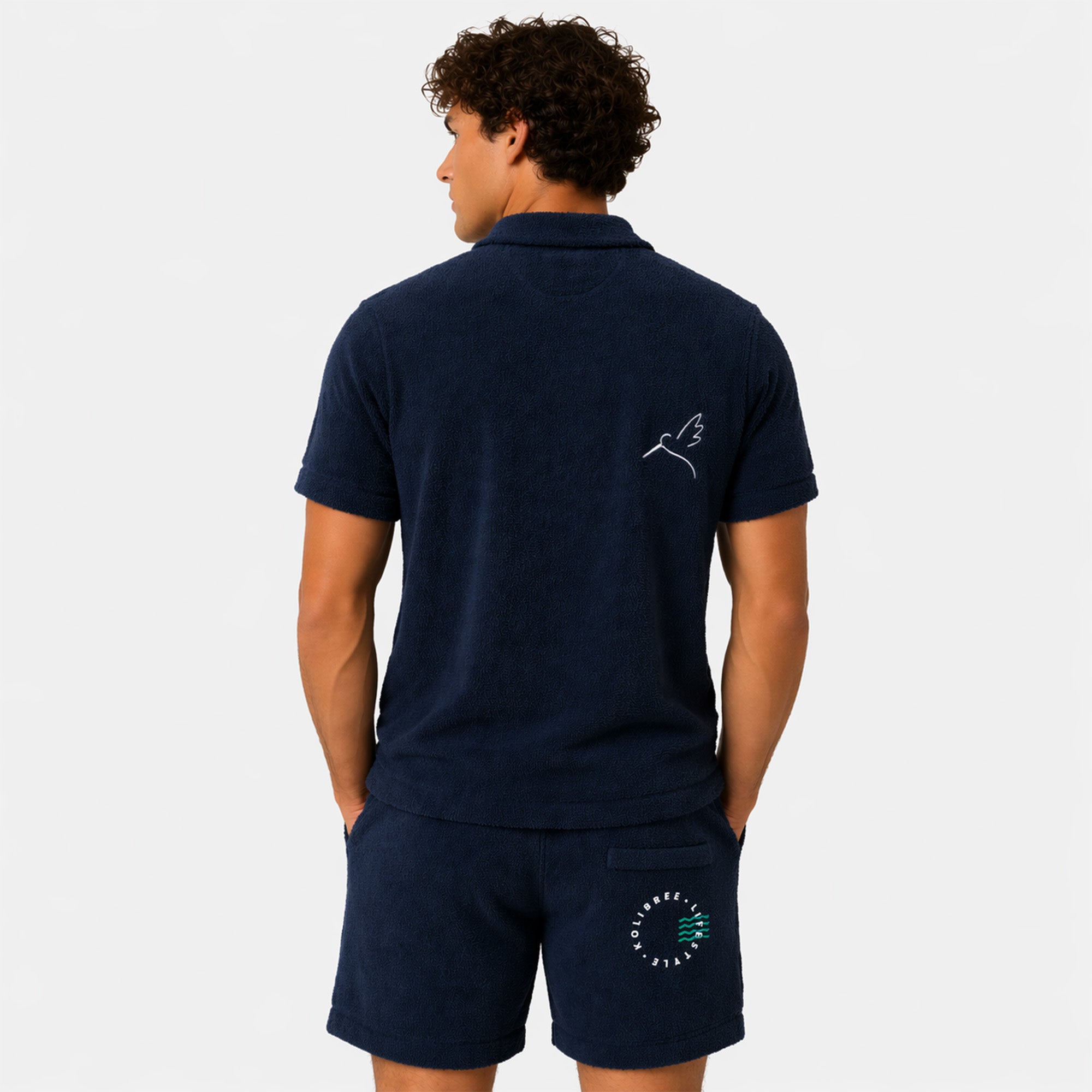 Polo éponge Lifestyle Navy