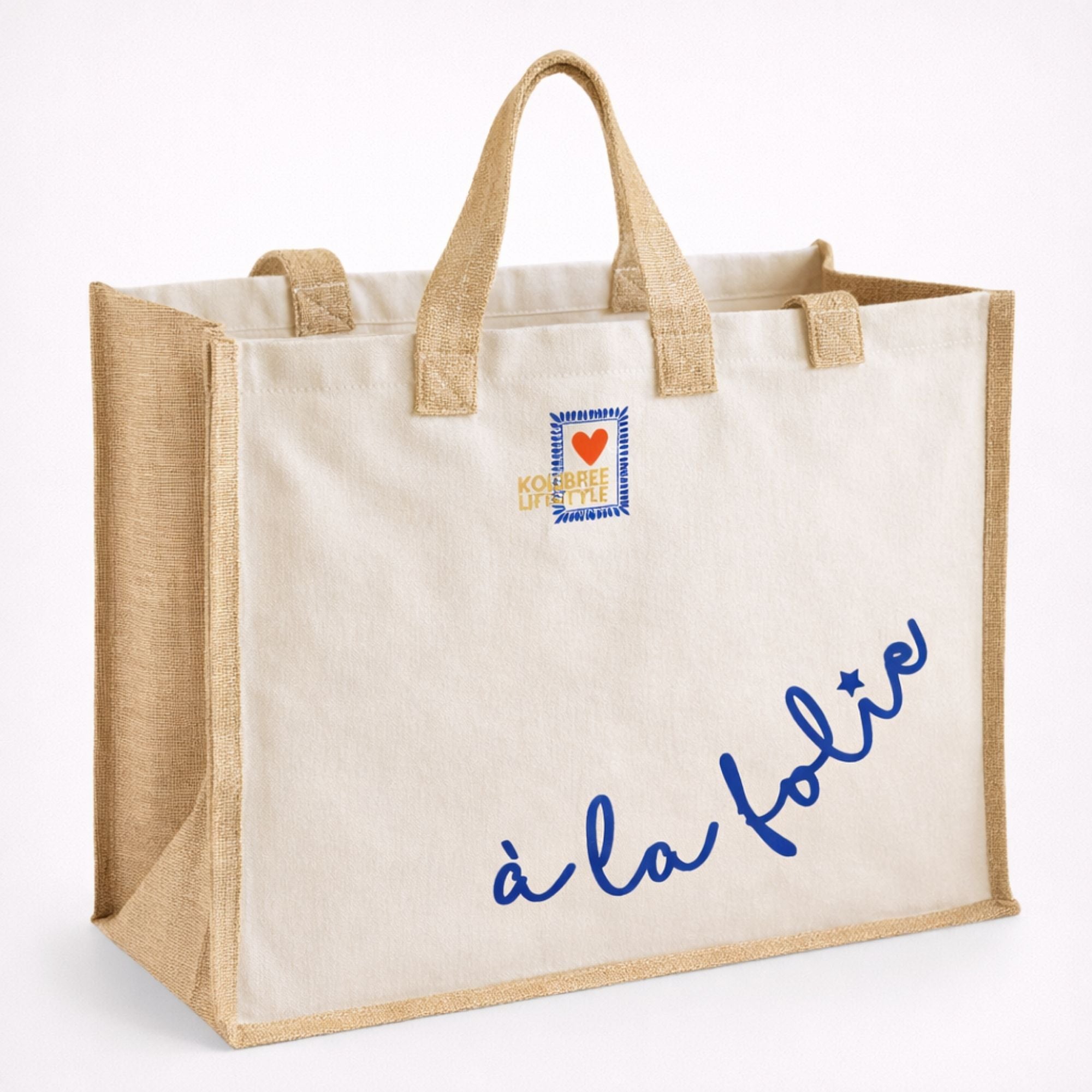 Sac cabas toile naturelle à la folie