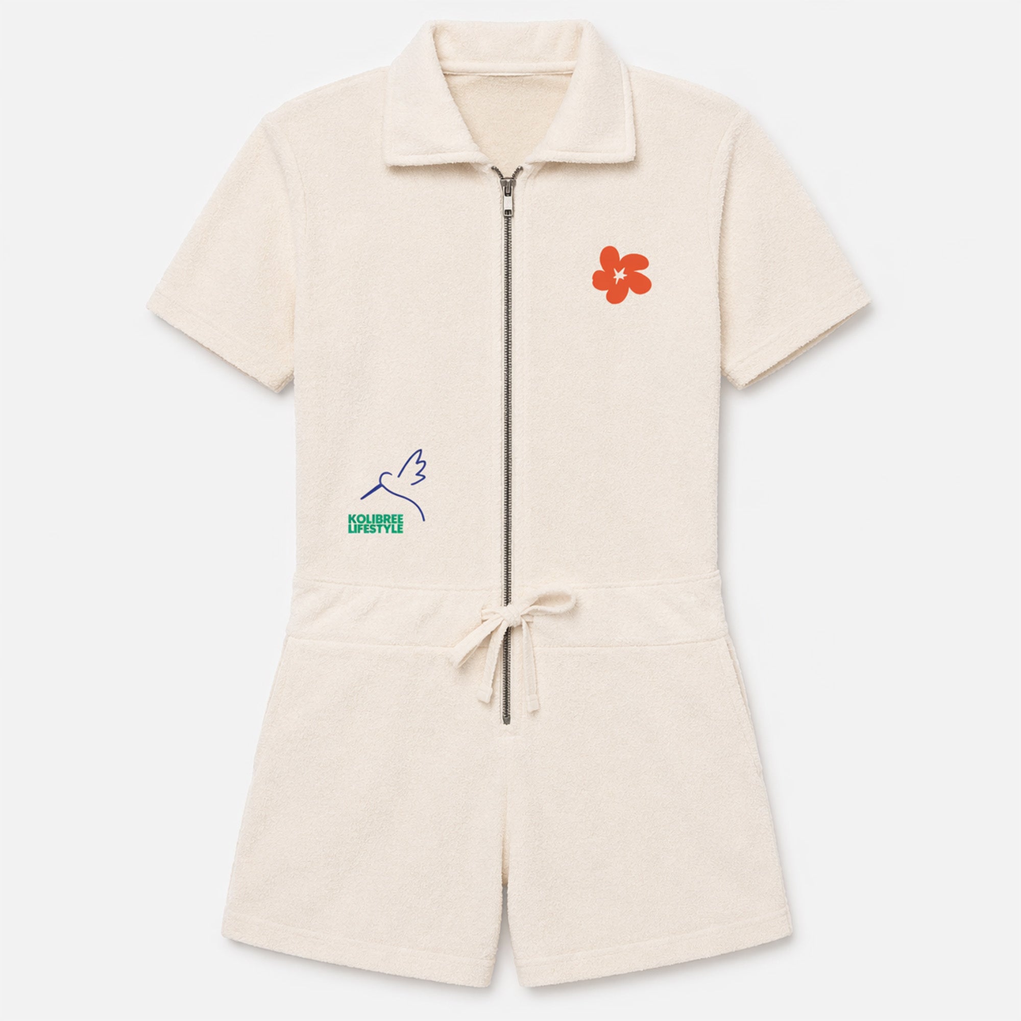 Combinaison short éponge Ivoire