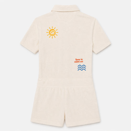 Combinaison short éponge Ivoire