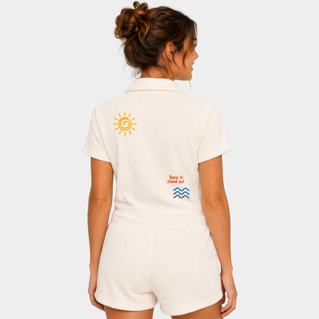 Combinaison short éponge Ivoire
