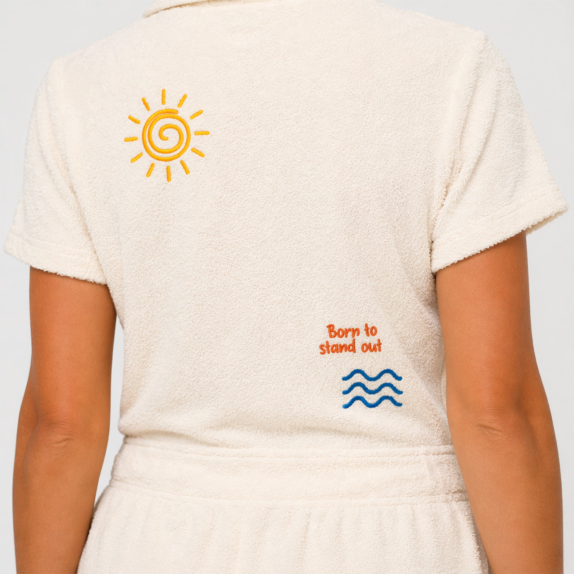 Combinaison short éponge Ivoire