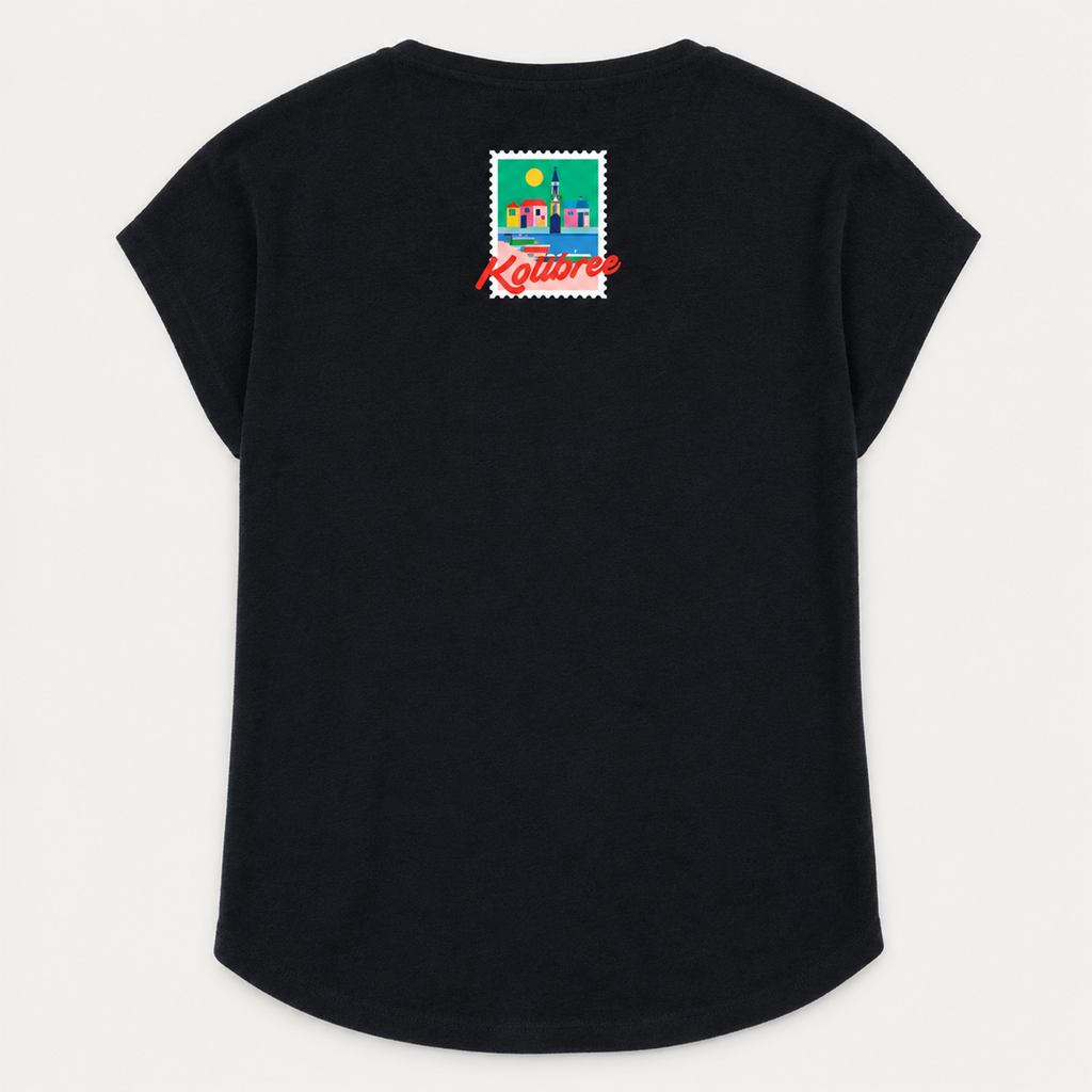 T-shirt Col V Timbre