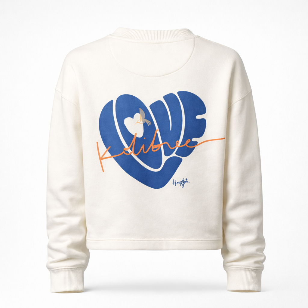 Sweat-shirt oversize crop