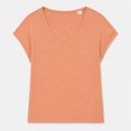 T-shirt Col V Apricot
