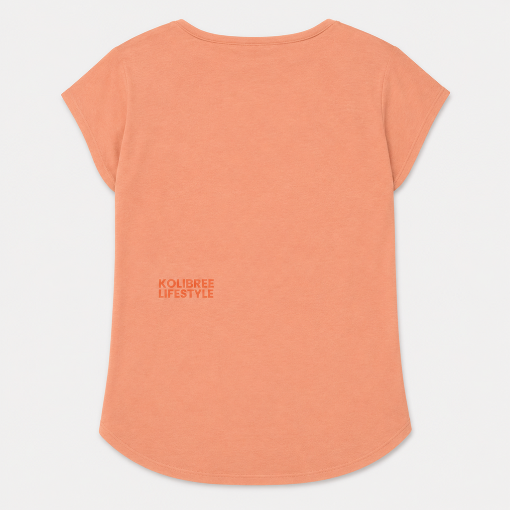 T-shirt Col V Apricot