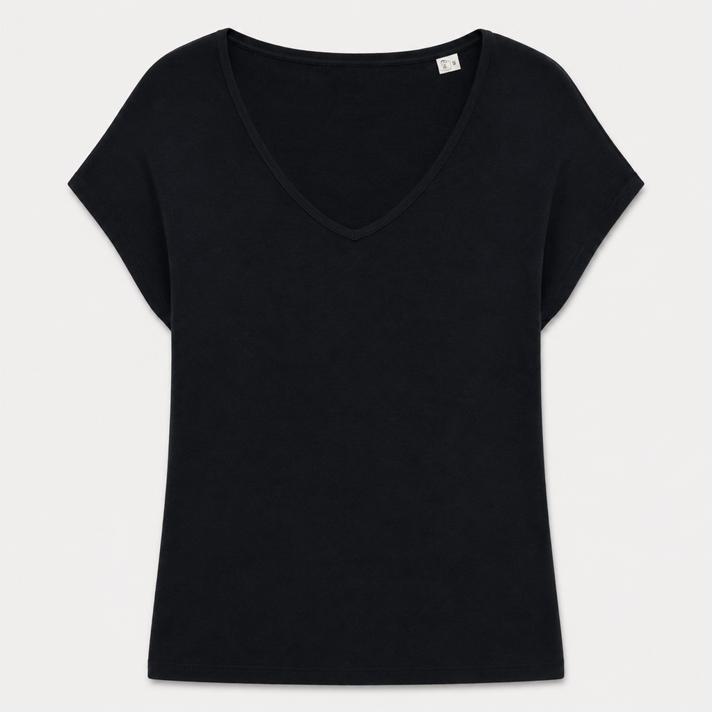 T-shirt Col V Timbre