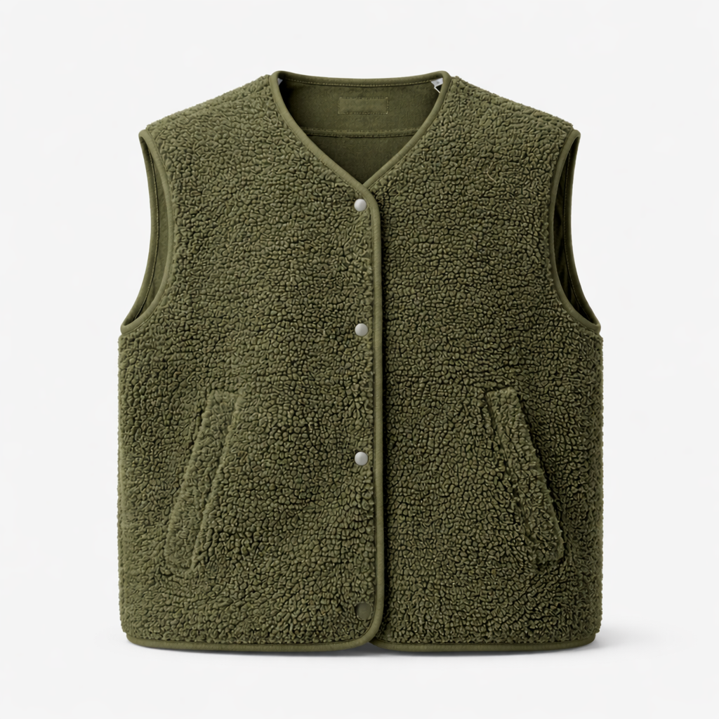 Veste sans manches en sherpa