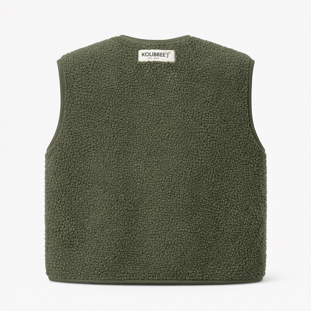 Veste sans manches en sherpa