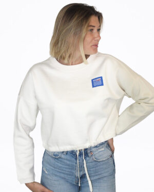 Sweat-shirt oversize crop femme