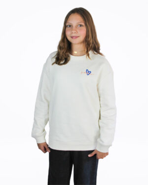 Sweat-shirt oversize écru