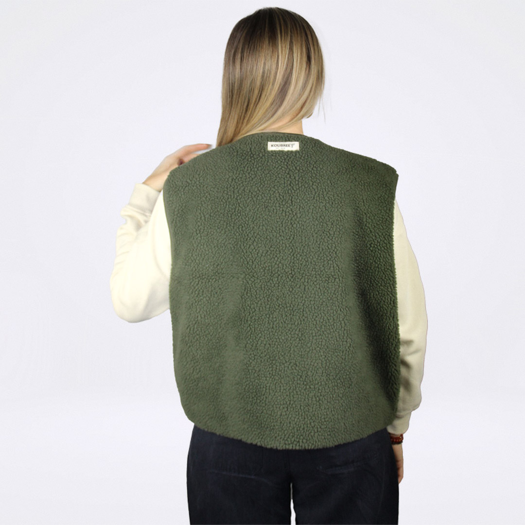 Veste sans manches en sherpa femme – Image 4